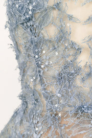 Batya Lace Sleeveless Midi Dress - Blue