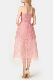 Batya Lace Sleeveless Midi Dress - Pink