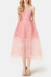 Batya Lace Sleeveless Midi Dress - Pink
