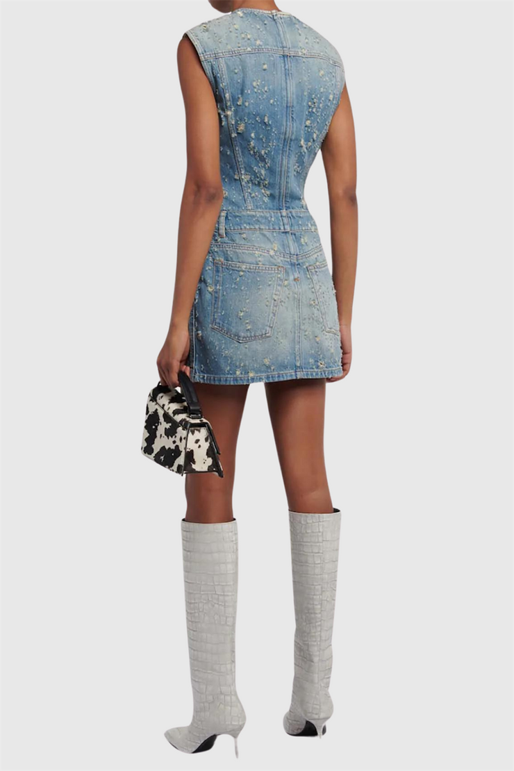 Braela Denim Sleeveless Mini Dress