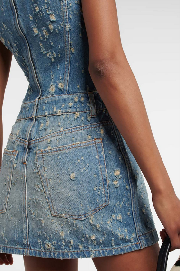 Braela Denim Sleeveless Mini Dress