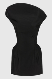 Careaga Asymmetrical Off Shoulder Mini Dress - Black