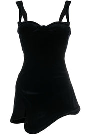 Chelsea Sweetheart-neck  Asymmetric Mini Dress