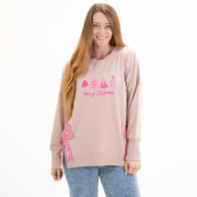 Merry Christmas Side Slit Crewneck Sweatshirt