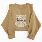 Jesus Is Embroidered Crewneck Sweatshirt