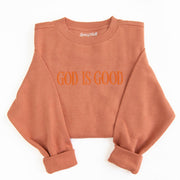 God is Good Embroidered Crewneck Sweatshirt