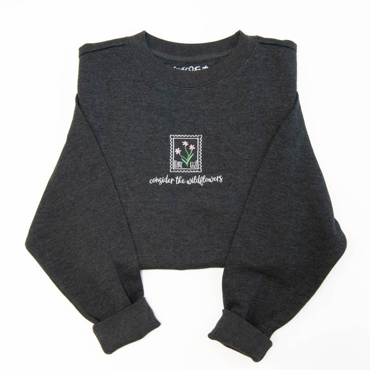 Consider the Wildflowers Embroidered Crewneck Sweatshirt
