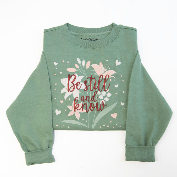 Be Still and Know Embroidered Crewneck Sweatshirt