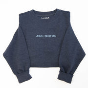 Jesus I Trust You Embroidered Crewneck Sweatshirt