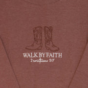Walk by Faith Embroidered Crewneck Sweatshirt