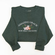 Amazing Grace Embroidered Crewneck Sweatshirt