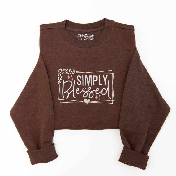 Simply Blessed Embroidered Crewneck Sweatshirt
