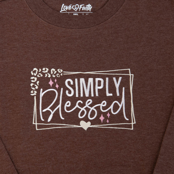 Simply Blessed Embroidered Crewneck Sweatshirt