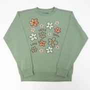 Faith Hope Love Embellished Crewneck Sweatshirt