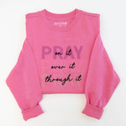Pray Embroidered Crewneck Sweatshirt
