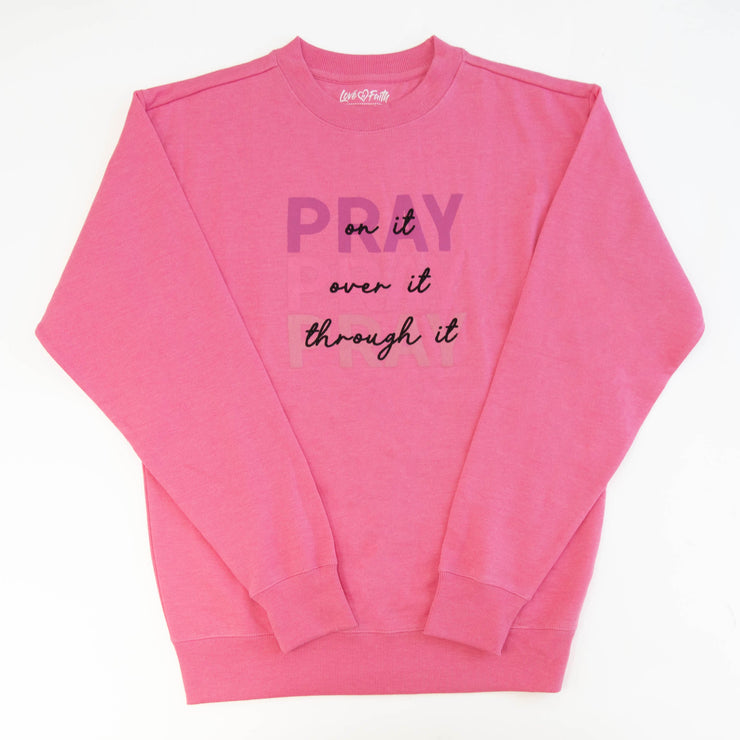 Pray Embroidered Crewneck Sweatshirt