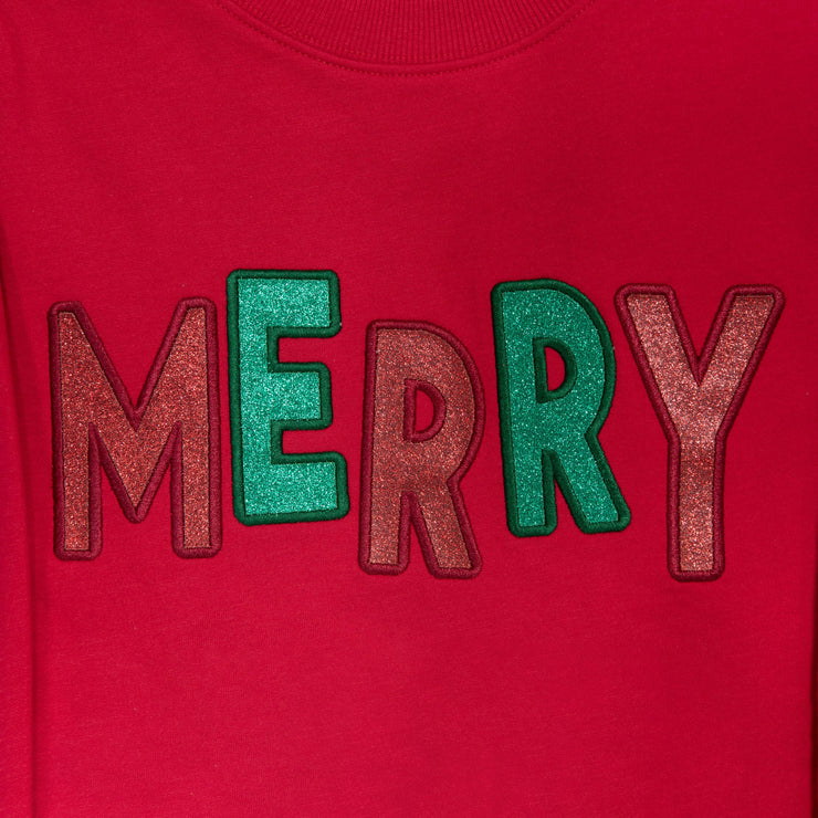 Merry Candy Canes Side Slit Crewneck Sweatshirt