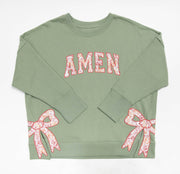 Amen Side Slit Crewneck Sweatshirt