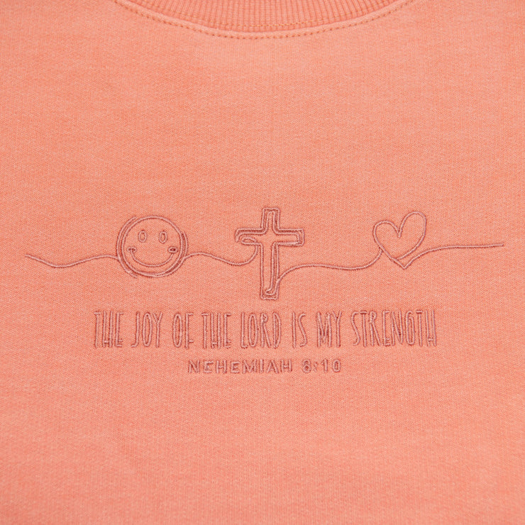 Joy of the Lord Embroidered Crewneck Sweatshirt