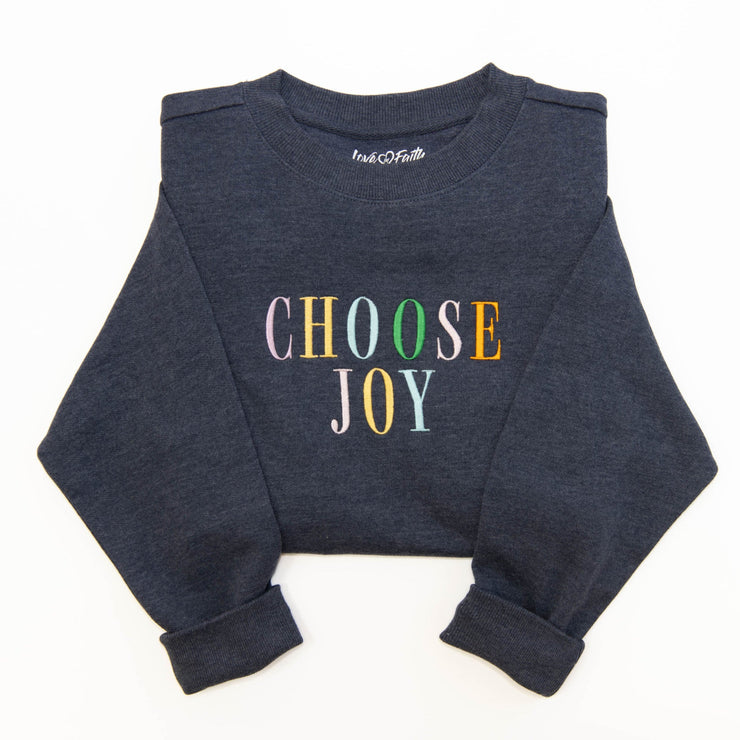 Choose Joy Embroidered Crewneck Sweatshirt