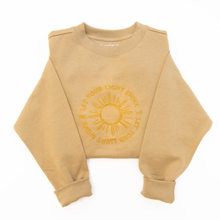 Let Your Light Shine Embroidered Crewneck Sweatshirt