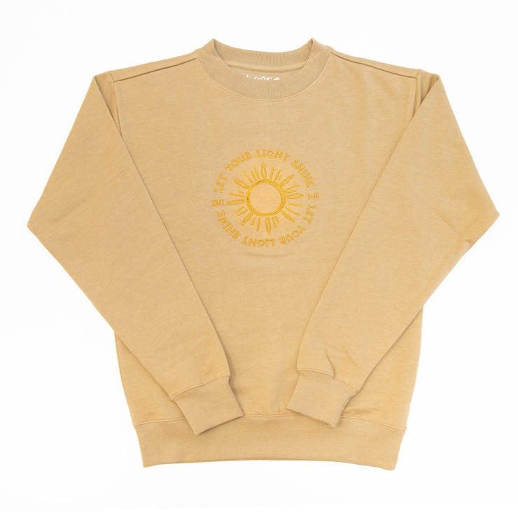 Let Your Light Shine Embroidered Crewneck Sweatshirt