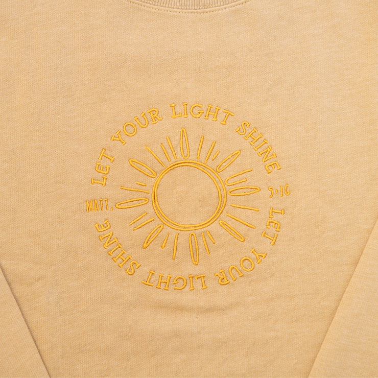 Let Your Light Shine Embroidered Crewneck Sweatshirt