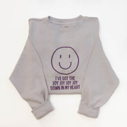 Joy Joy Joy Embroidered Crewneck Sweatshirt