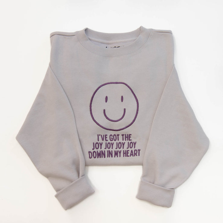 Joy Joy Joy Embroidered Crewneck Sweatshirt
