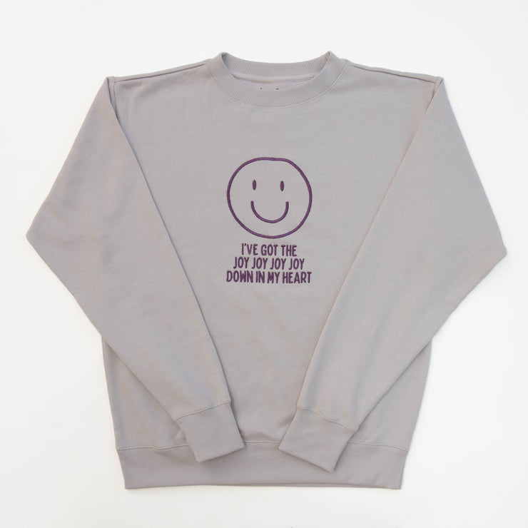 Joy Joy Joy Embroidered Crewneck Sweatshirt