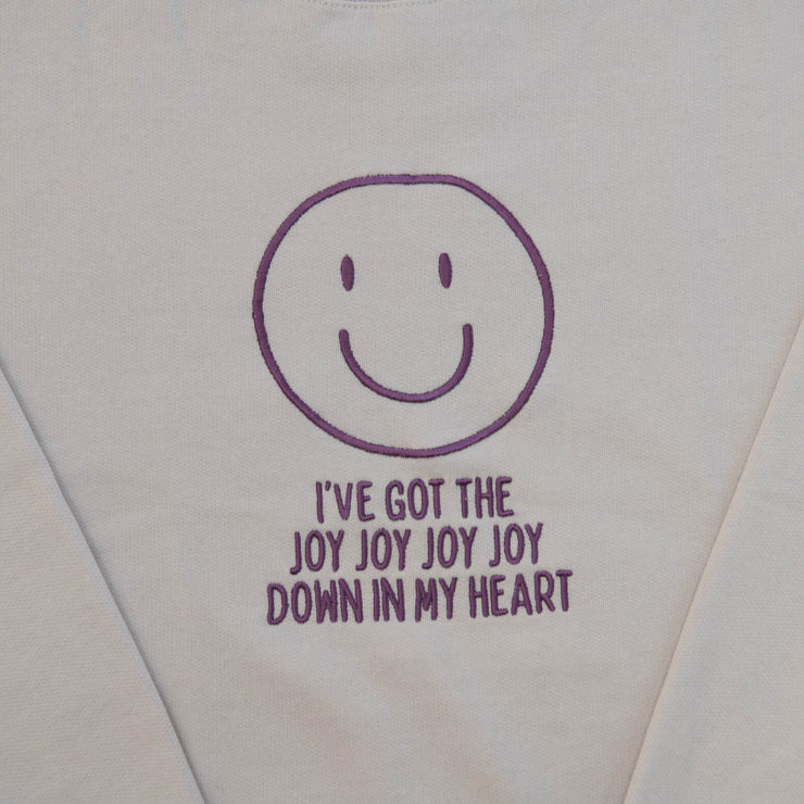Joy Joy Joy Embroidered Crewneck Sweatshirt