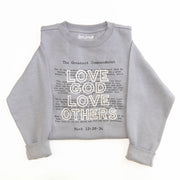 Love God Love Others Embroidered Crewneck Sweatshirt