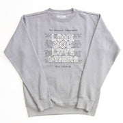 Love God Love Others Embroidered Crewneck Sweatshirt