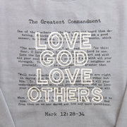 Love God Love Others Embroidered Crewneck Sweatshirt