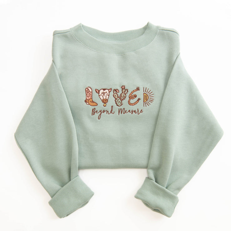 Loved Western Embroidered Crewneck Sweatshirt