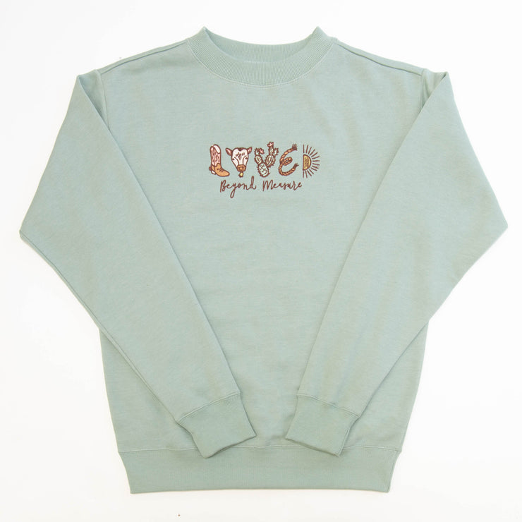 Loved Western Embroidered Crewneck Sweatshirt
