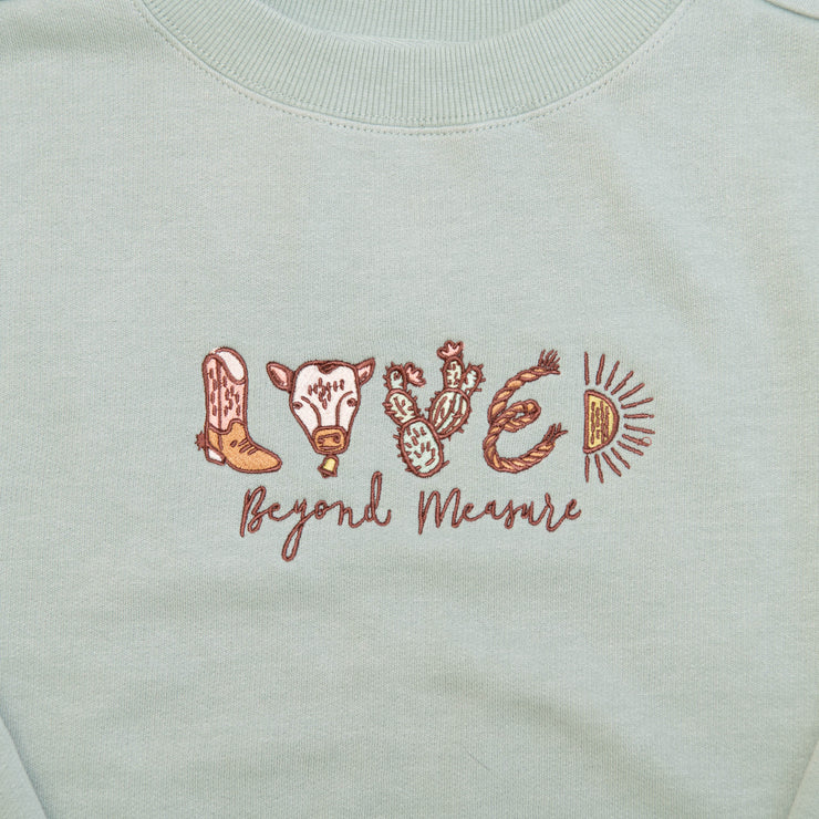 Loved Western Embroidered Crewneck Sweatshirt