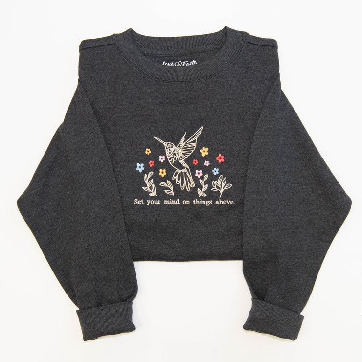 Things Above Embroidered Crewneck Sweatshirt