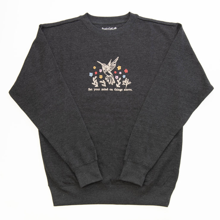 Things Above Embroidered Crewneck Sweatshirt