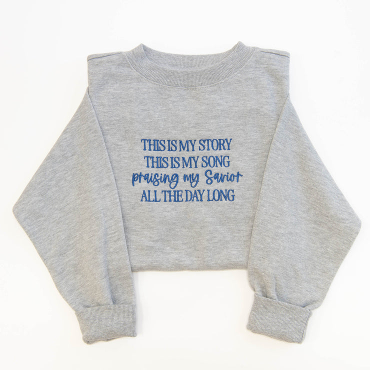 Praising my Savior Embroidered Crewneck Sweatshirt