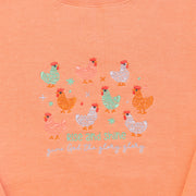 Rise and Shine Chicks Embroidered Crewneck Sweatshirt