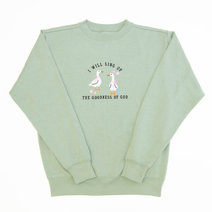I Will Sing Embroidered Crewneck Sweatshirt