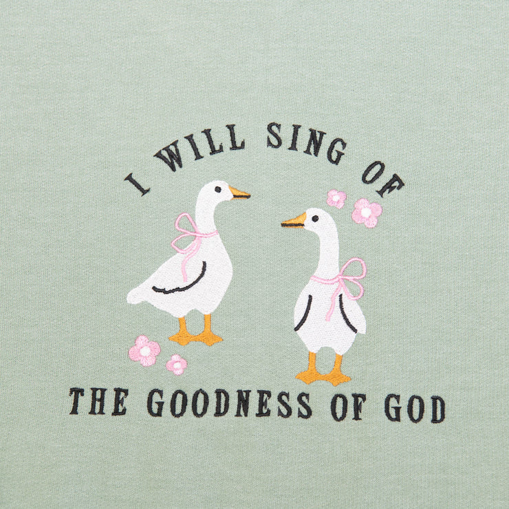I Will Sing Embroidered Crewneck Sweatshirt