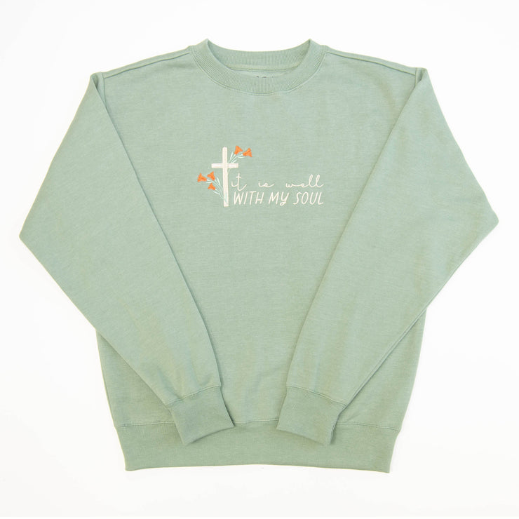 It is Well Embroidered Crewneck Sweatshirt