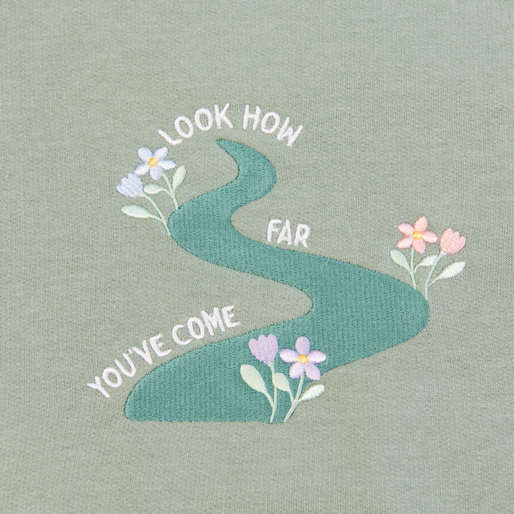 How Far You've Come Embroidered Crewneck Sweatshirt