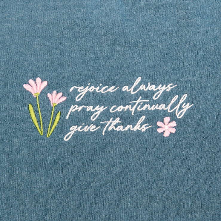 Rejoice Always Embroidered Crewneck Sweatshirt