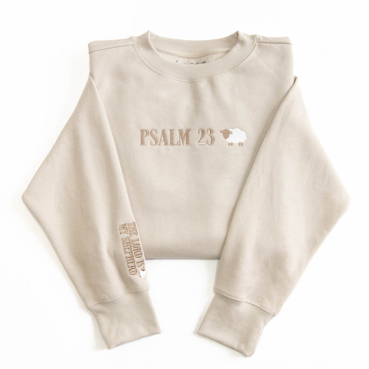 Psalm 23 Embroidered Crewneck Sweatshirt