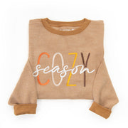 Embroidered Cozy Season Fuzzy Sweatshirt