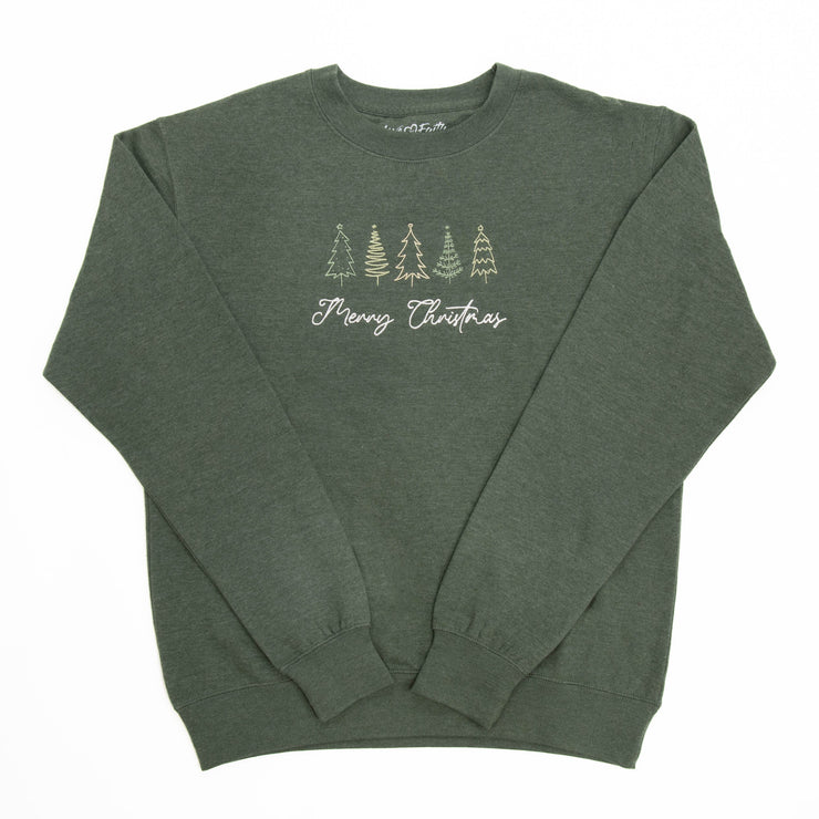 Merry Christmas Embroidered Sweatshirt