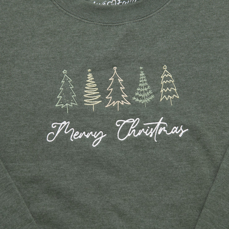 Merry Christmas Embroidered Sweatshirt
